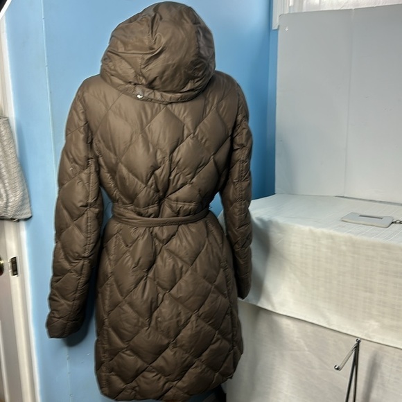 Eddie Bauer 700 Fill Premium Goose Down Parka Jacket Brown with Hood - Picture 4 of 9